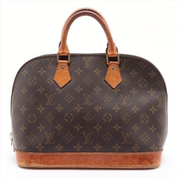 Louis Vuitton Alma W Pm W Lock Brown Monogram Canvas Tote - Picture 1 of 12